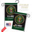 Drapeau de jardin vertical 1 pi 5 po 5 po x 1 pi x 1 po armée de la famille american militaire