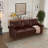Classic Living Room Nails Sofa Faux Leather-253017794-245945509