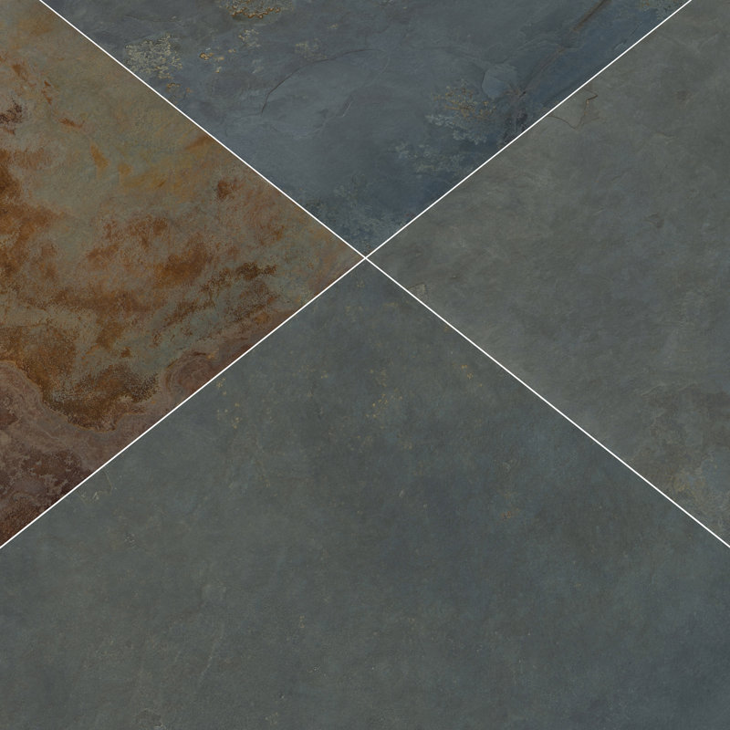 Carreau de sol en ardoise calibré 12 po x 24 po Sierra Gold