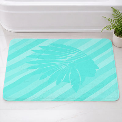 Tapis de bain coiffe amérindienne