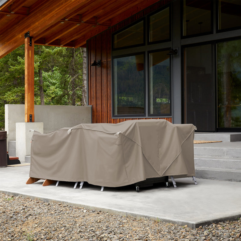 Ayvin Easy Fold Patio Furniture Cover, 35" H x 100" W x 70" D, Tan