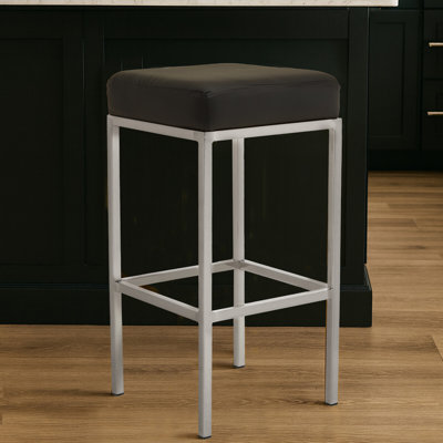 Jisu Upholstered Counter Stool with Metal Frame