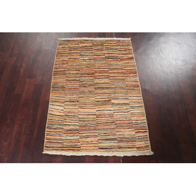 Tapis oriental unique en laine noué à la main 2 pi 7 po x 3 pi 10 po Gabbeh Kashkoli