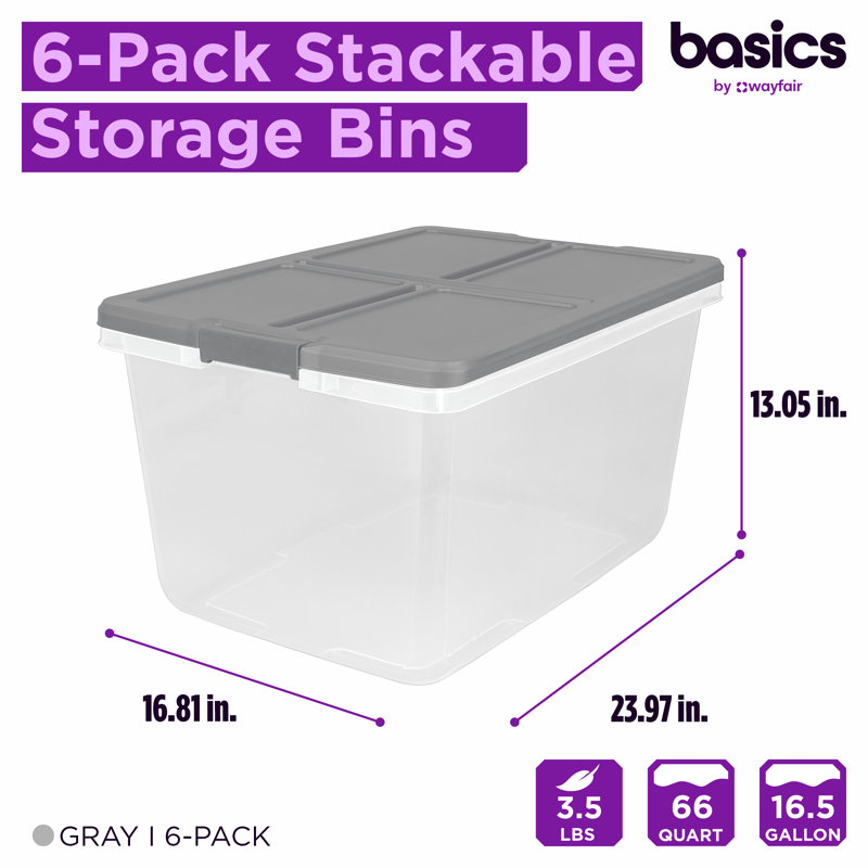 Contenant de rangement à loquet 66 qt - Home Logic