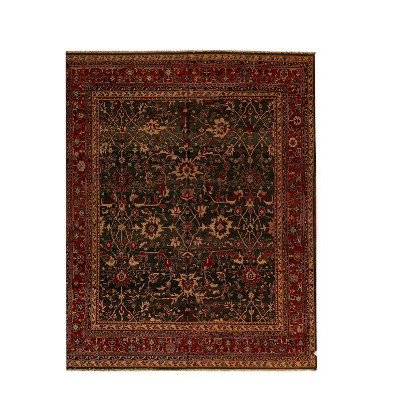 Tapis gris anthracite / rouge de haute qualité