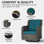 Ensemble de mobilier de patio en osier - Ensemble de conversation 3 pièces en rotin pour l'extérieur