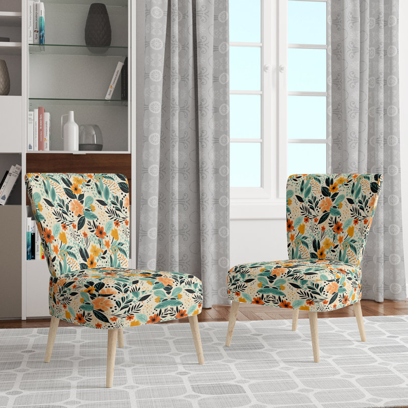 Soft Botanical Hues - Chaise d'appoint rembourrée