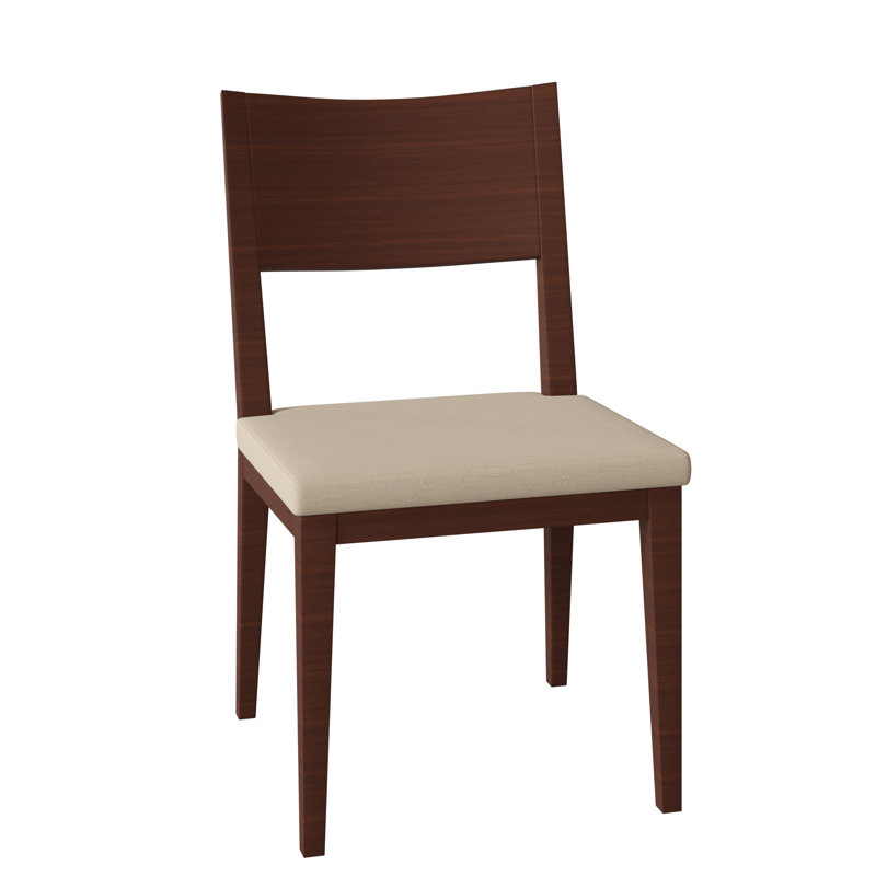 Beene 19'' H Upholstered Maple Side Chair, Raisin, Walnut