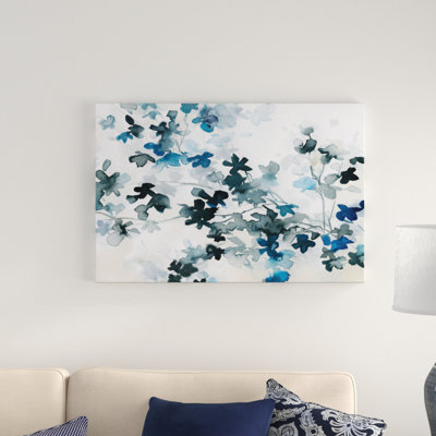 "Blue Cherry Blossoms" par Carol Robinson - reproduction de peinture acrylique sur toile