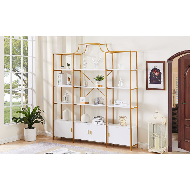 Bibliothèque de bureau à 4 niveaux Naiesha