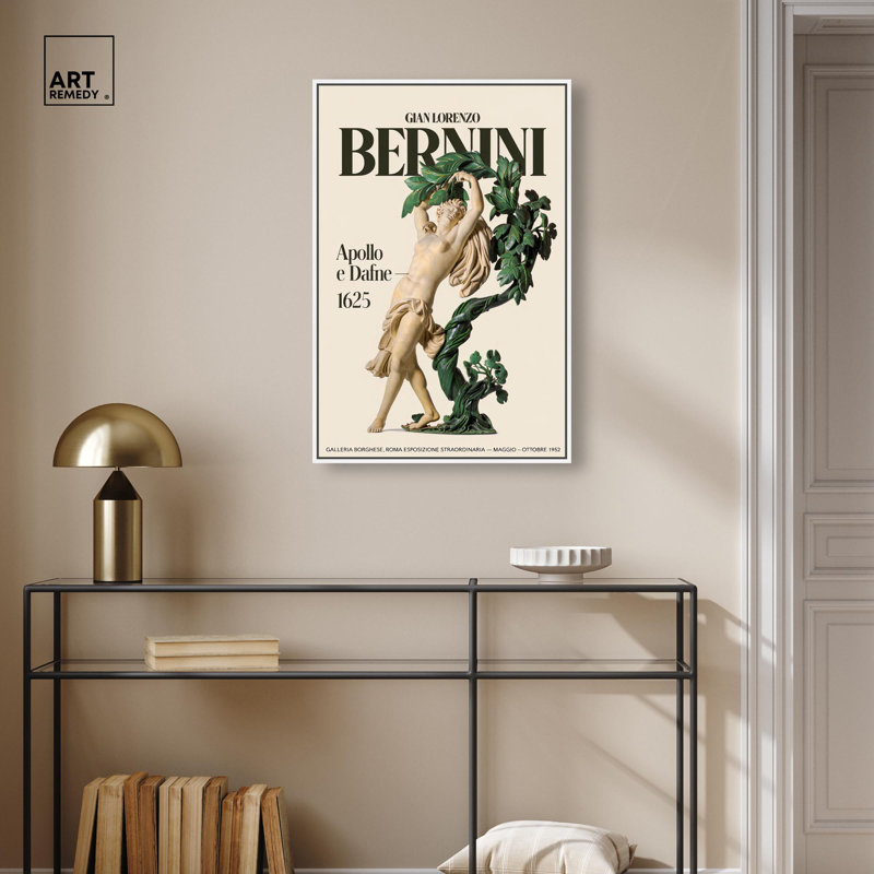 «Celebrating Bernini Canvas Classic Art Posters» par Art Remedy, H 31 po x l 21 po, Cadre blanc