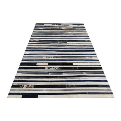 Tapis en cuir de vache multi
