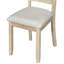 6 tables de salle à manger avec plateau - beau motif artistique gris grain de bois transparent et chaises rembourrées