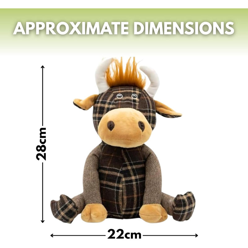 Ball Highland Cow Fabric Floor Door Stop