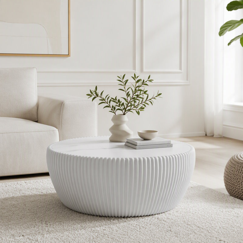 Coffee Table, White PU