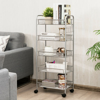 Chariot utilitaire roulant maille à 5 niveaux