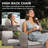 Arlene 5 Person Outdoor Wicker Sofa Conversation Set With Swivel Chairs, Fire Pit Table, Ottomans & Side Table-1567873729