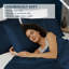 100% Natural Rayon From Bamboo 3-Piece Duvet Cover Set With Zipper And Corner Ties- Softest Cool Bedding Perfect For Skincare (Superking, Navy Blue