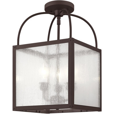 Luminaire suspendu rectangulaire à 3 lumières Tamirah