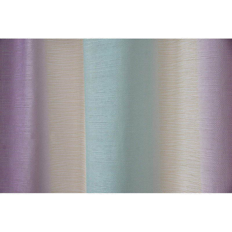 Spangler Elegant Striped Modern Semi-Sheer Rod Pocket Window Curtain Panels, Lavender, 50" W x 84" L