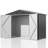 Outdoor Galvanized Steel Storage Shed for Garden and Backyard with Lockable Doors-97202371