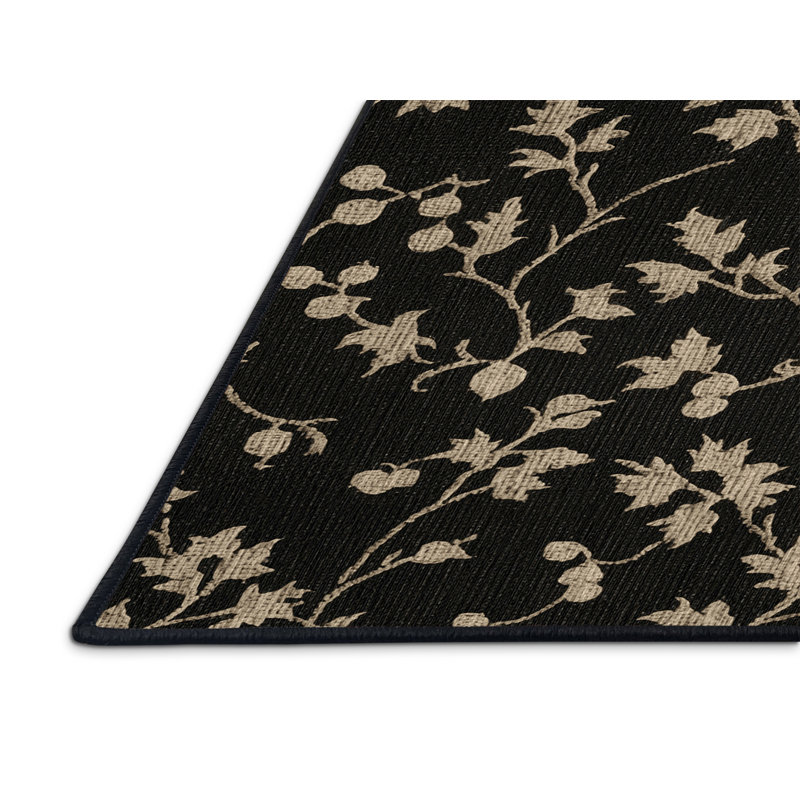  Tapis lavable à motif de fruits noirs cassis, Rectangulaire 2 pi x 3 pi