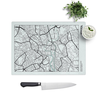 Map Bristol UK Chopping Board