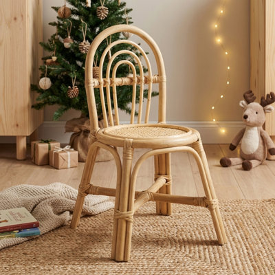 Kids Hand Crafted Rattan And Cane Chair For Children by Dakota Fields