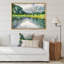 Paysage, art mural sur toile, rivière d'été, reproduction d'art - Paysage d'été avec rivière-67417817-67417806
