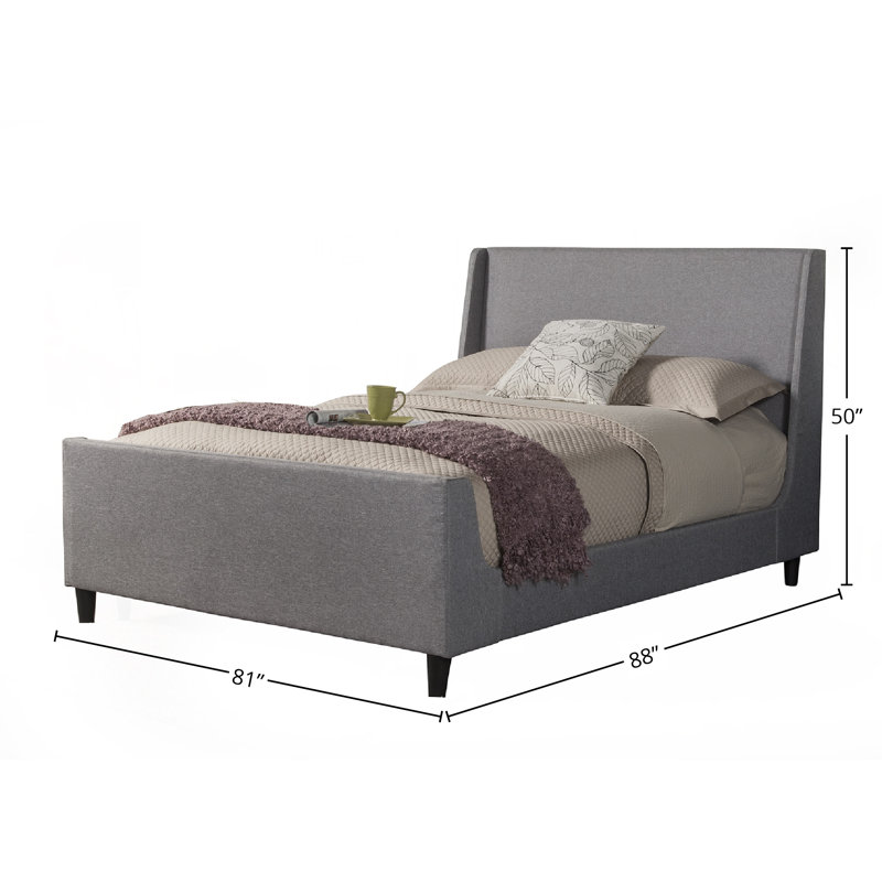 Upholstered Panel Bed, King