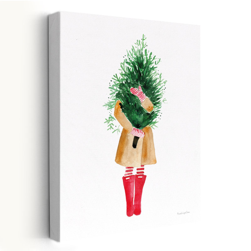 Arbre de Noël de Noël «Holiday Mood I» - bottes, H 24 po x l 16 po