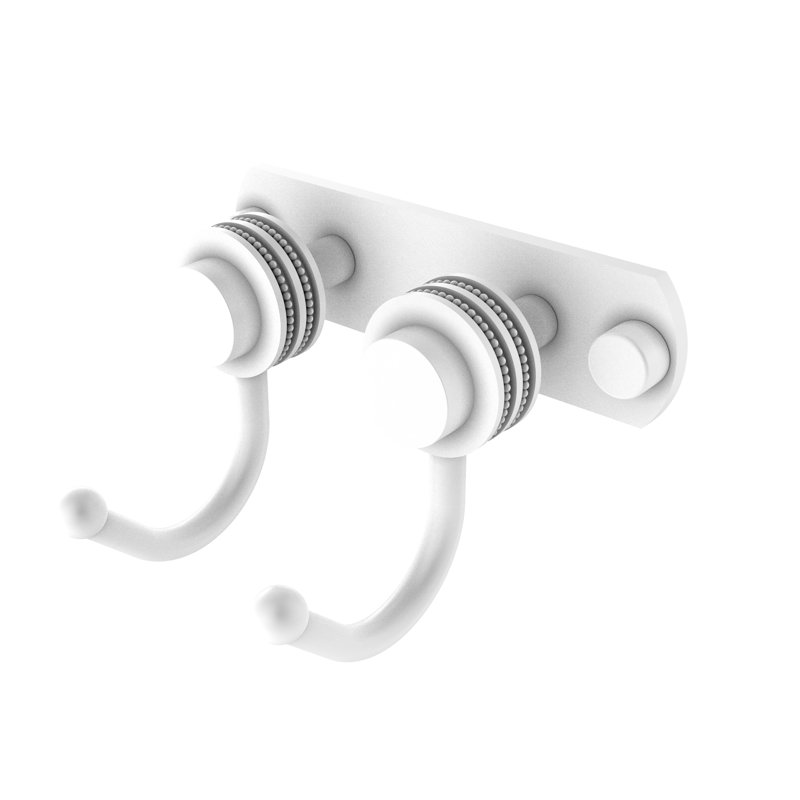 Mercury 2 Position Wall Mounted Robe Hook, Matte White