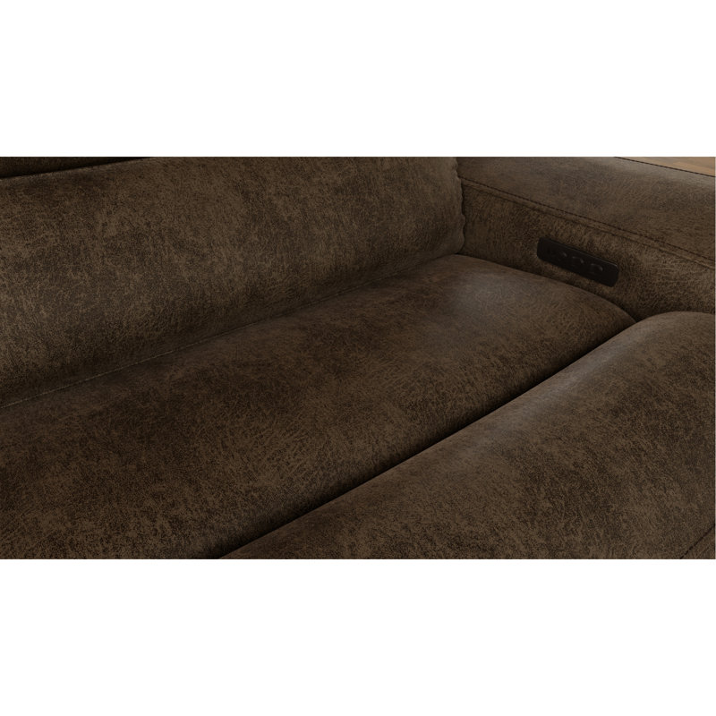 Canapé d'angle inclinable électrique 6 pièces Slate en tissu performant pour un confort et une fonctionnalité optimaux. Revêtement doux, connectivité USB-C et rangement dissimulé.