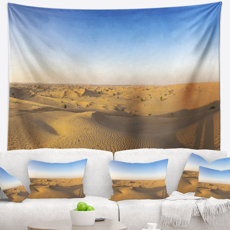 Tapisserie en sable paysage désert sous dubaï, H 68 po x l 80 po