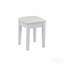 Coiffeuse compacte avec miroir réversible, coiffeuse avec tabouret, coiffeuse compacte pour petits espaces, blanc