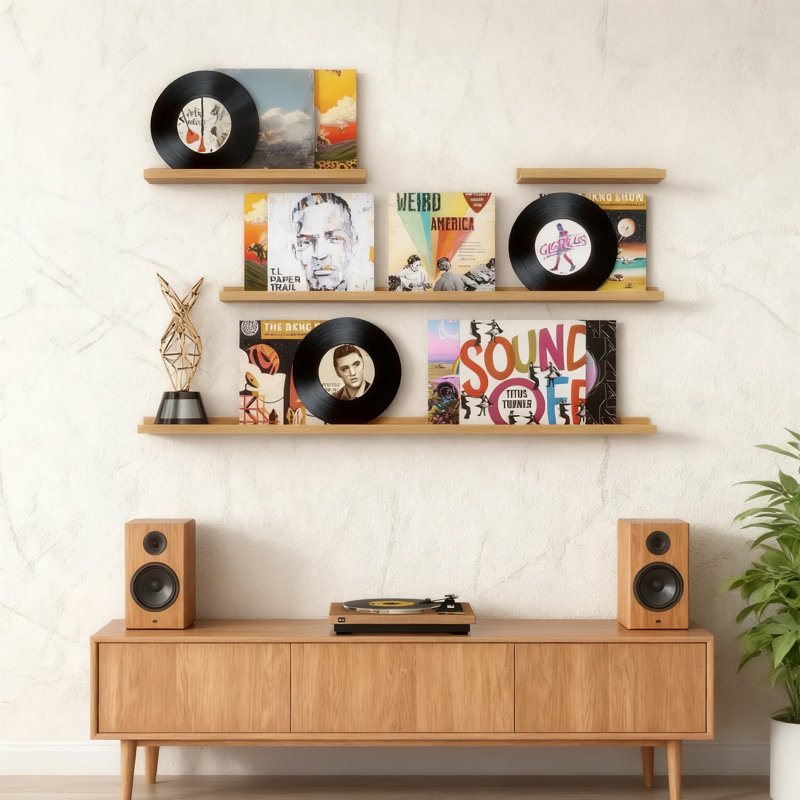 Floating Picture Ledge Shelf Set For Wall Display, Modern Nursery Book Shelf For Toys Storage And Photo Frames, Wall Mounted Shelves For Living Room And Bedroom Decor