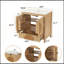 Meuble-lavabo cannelé de 30 pouces avec lavabo, portes à fermeture en douceur, tiroir et rangement ouvert, fabrication en bois massif et en panneau de fibres à densité moyenne