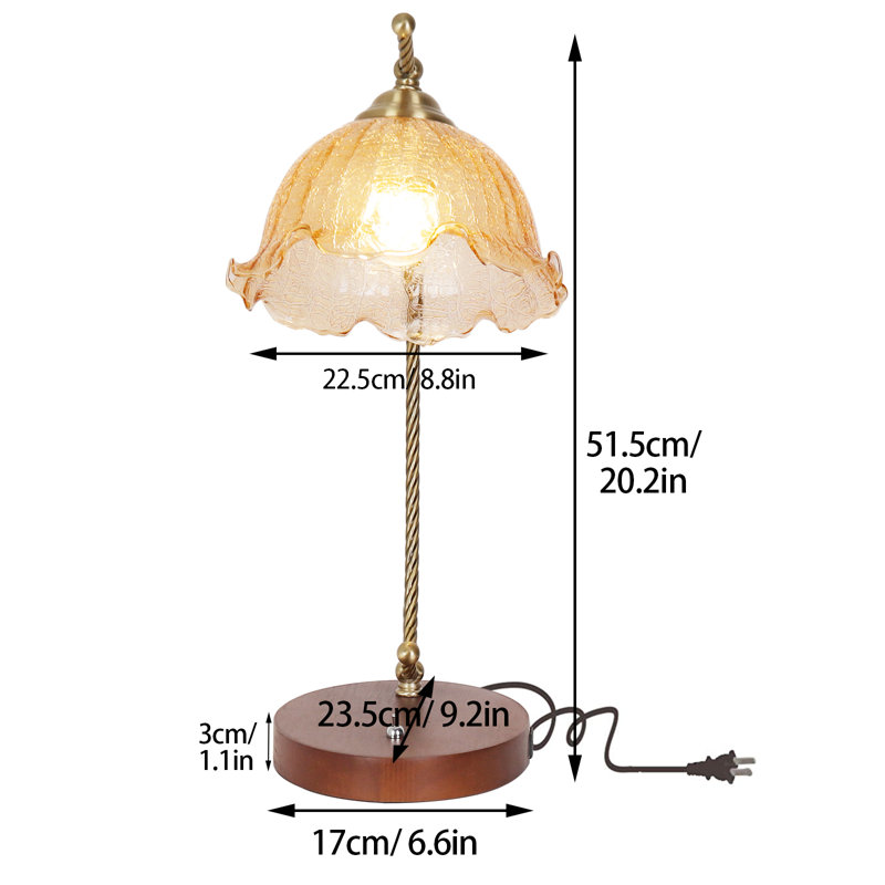 Lahsana Solid Wood USB Desk Lamp