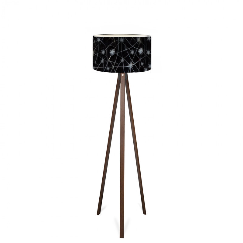 55.1'' Brown Tripod Floor Lamp