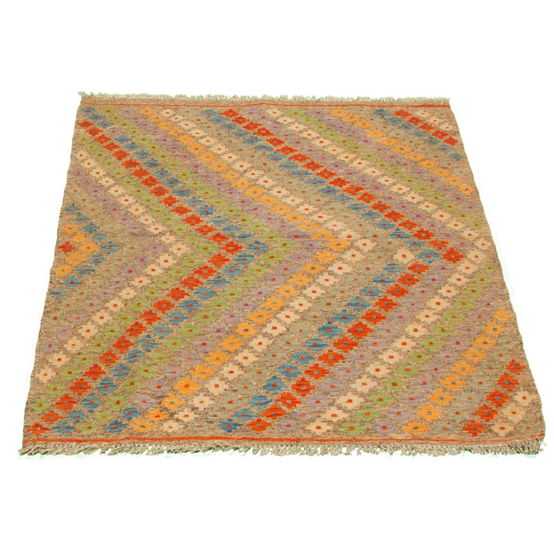 Tapis décoratif en laine noué à la main de conception unique 4 pi x 5 pi 6 po noué à la main New Age