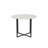 5PCS Rustic Breakfast Nook Dining Set, Faux Marble Triamine Top Round Dining Table With 4 PU Leather Chairs-795291222