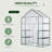 Mini Walk-In Greenhouse Kit, Portable Green House With 3 Tier Shleves, Roll-Up Door, And Weatherized Cover-115824299