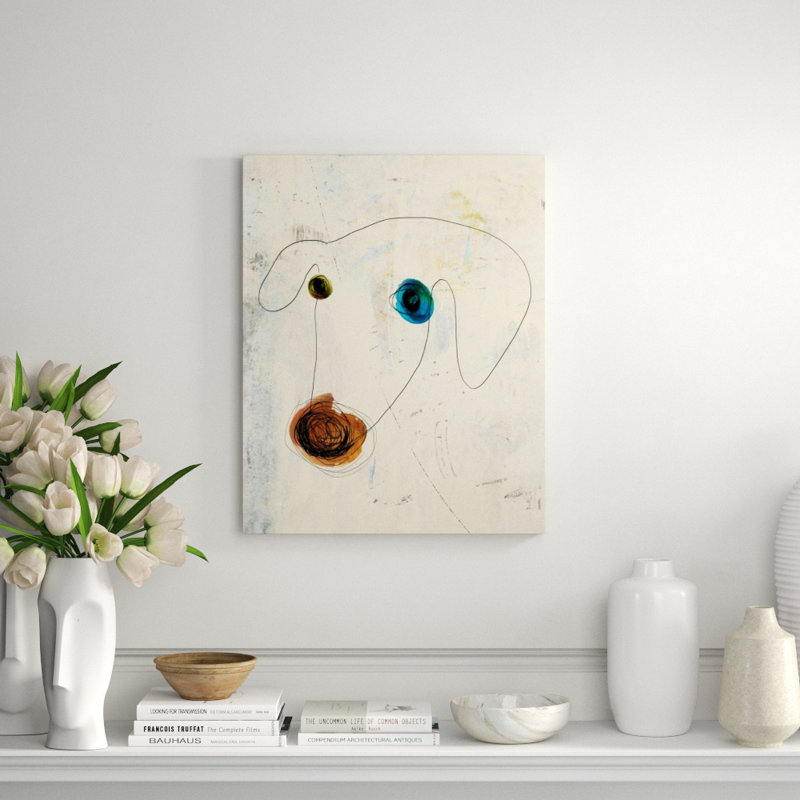 Ruff Life I Painting by Charlotte Perkins, 30" H x 24" W x 1.5" D, Plexi