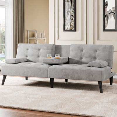 Adjustable Loveseat Sleeper With Retractable Cup Holders