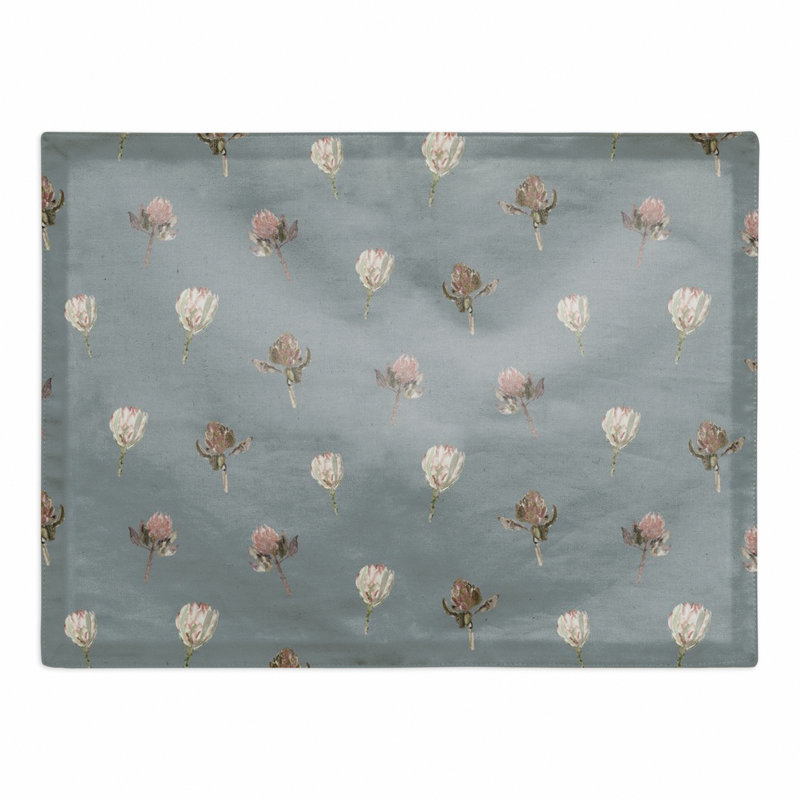 Floral Rectangle Placemat, Blue