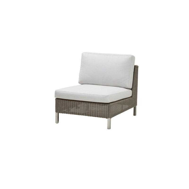 Connect Outdoor Wicker Reversible Patio Sectional with Cushions, Right Hand Facing, Taupe