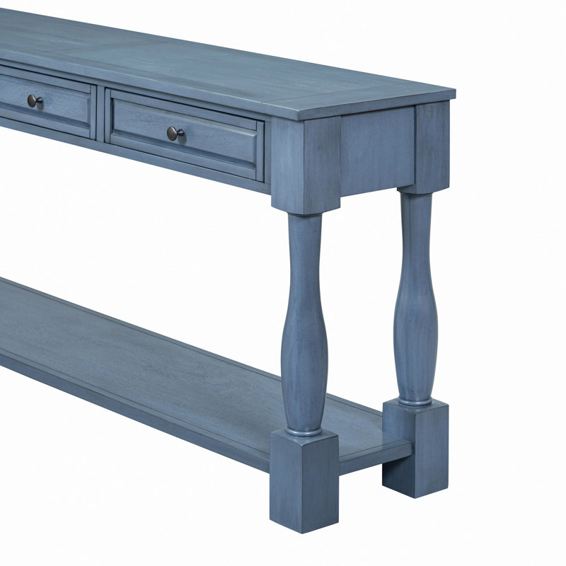 Console de 63 po de long avec tiroirs et tablette pour le hall d'entrée, le couloir et le salon