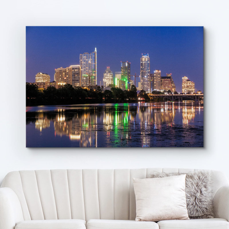 Architecture, bâtiment, Austin, Texas, horizon nocturne, réflexion, architecture et cartes, paysage urbain, photo, paysage global
