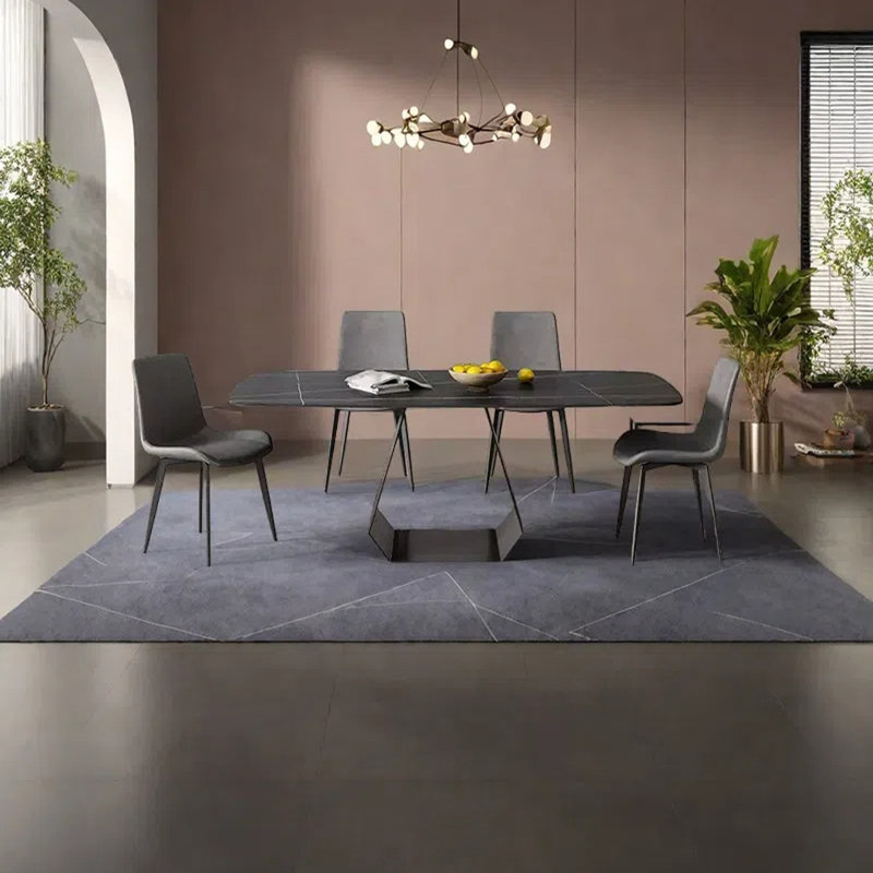 Simple rectangular dining table, 29.13"H x 55.12"L x 31.5"W