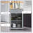 Rolling Kitchen Island Cart with Drawer, Adjustable Shelf, and 2 Towel Racks for Efficient Storage and Mobility